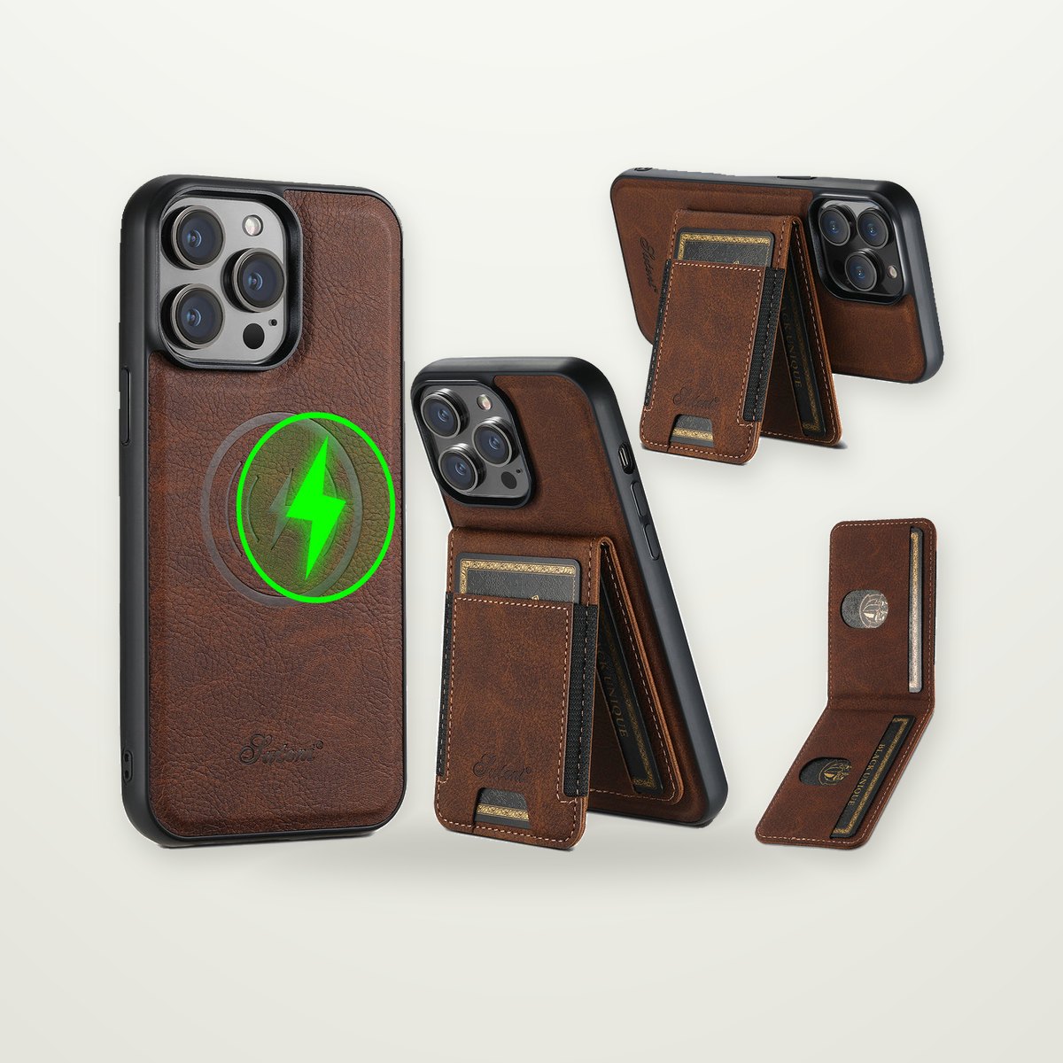 Card Slot Charging-Ready Case for iPhone 13–17