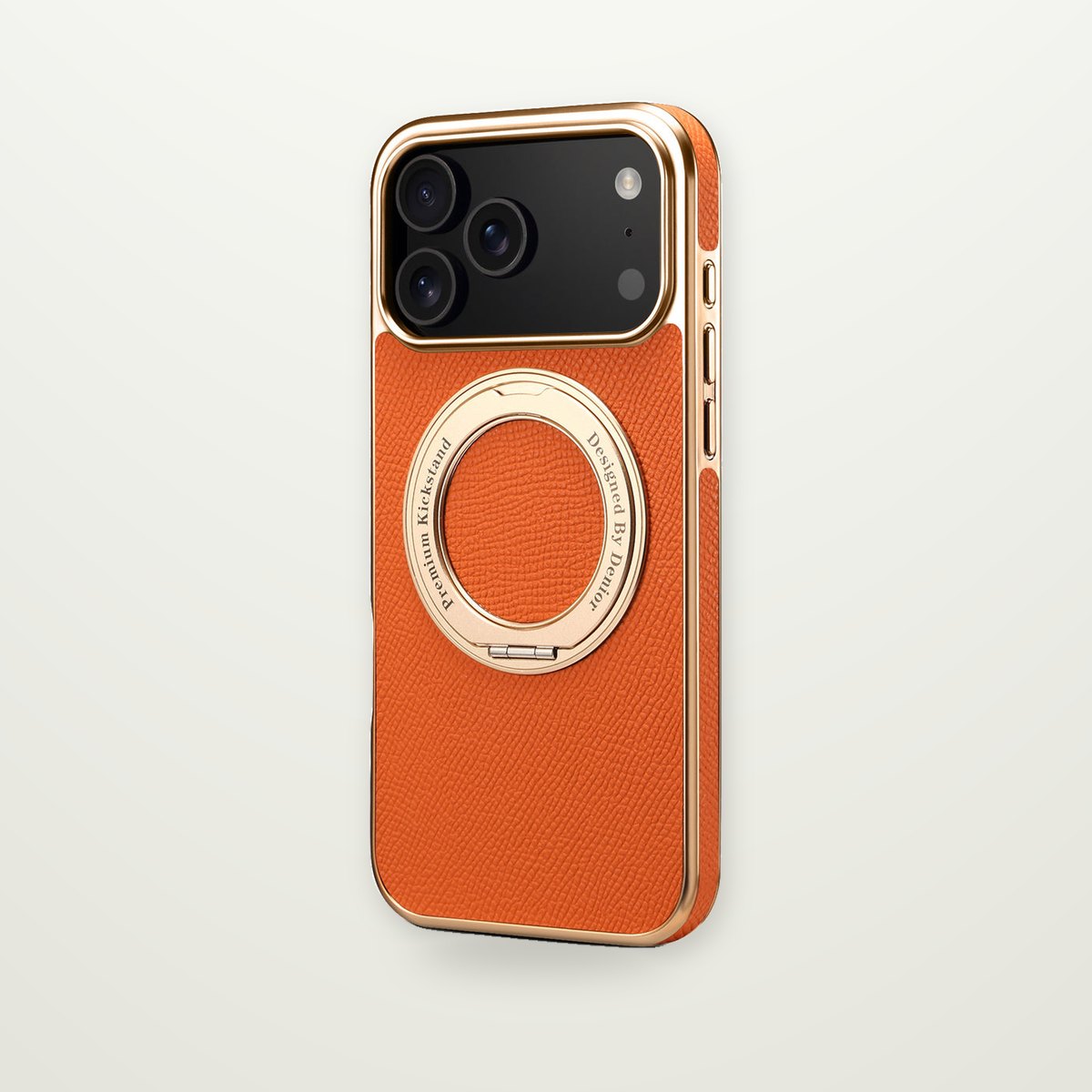 Plated Genuine Leather MagSafe Case for iPhone 13–17 & Air