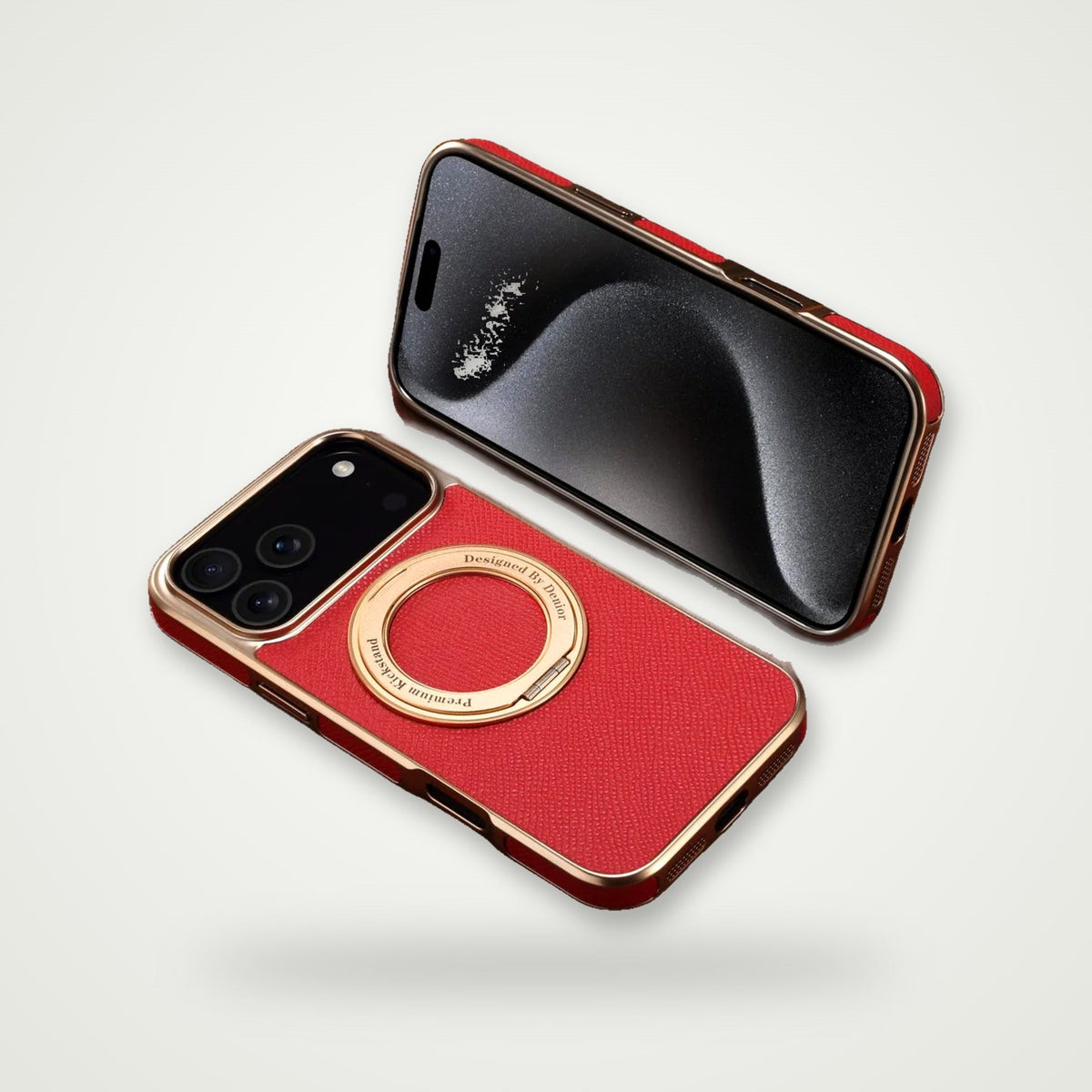 Plated Genuine Leather MagSafe Case for iPhone 13–17 & Air