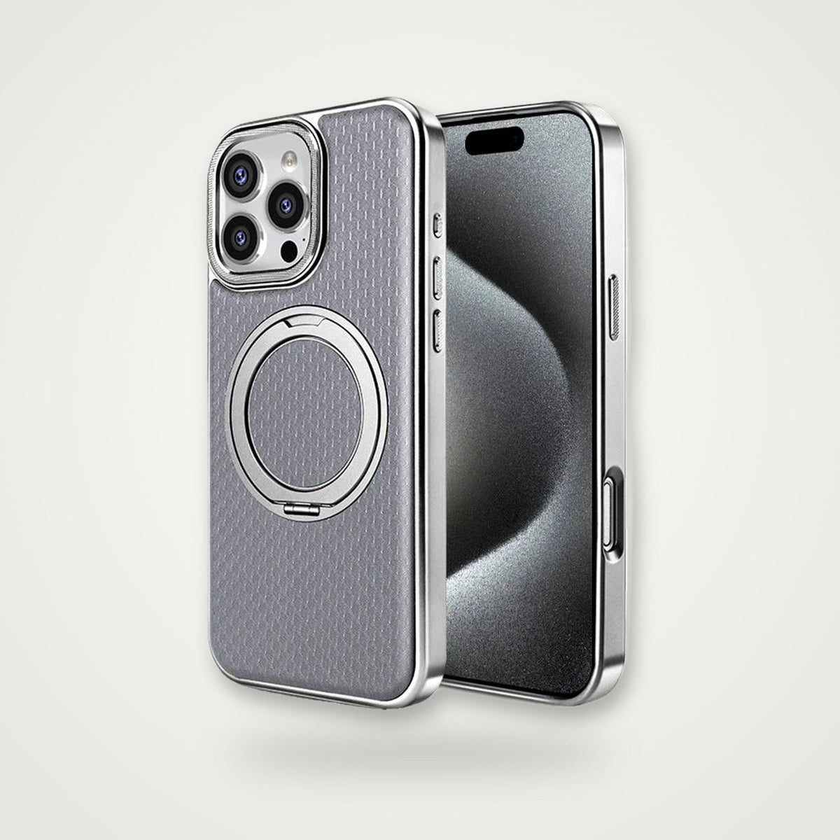 360° Rotating Leather Stand Case for iPhone 13–17 & Air