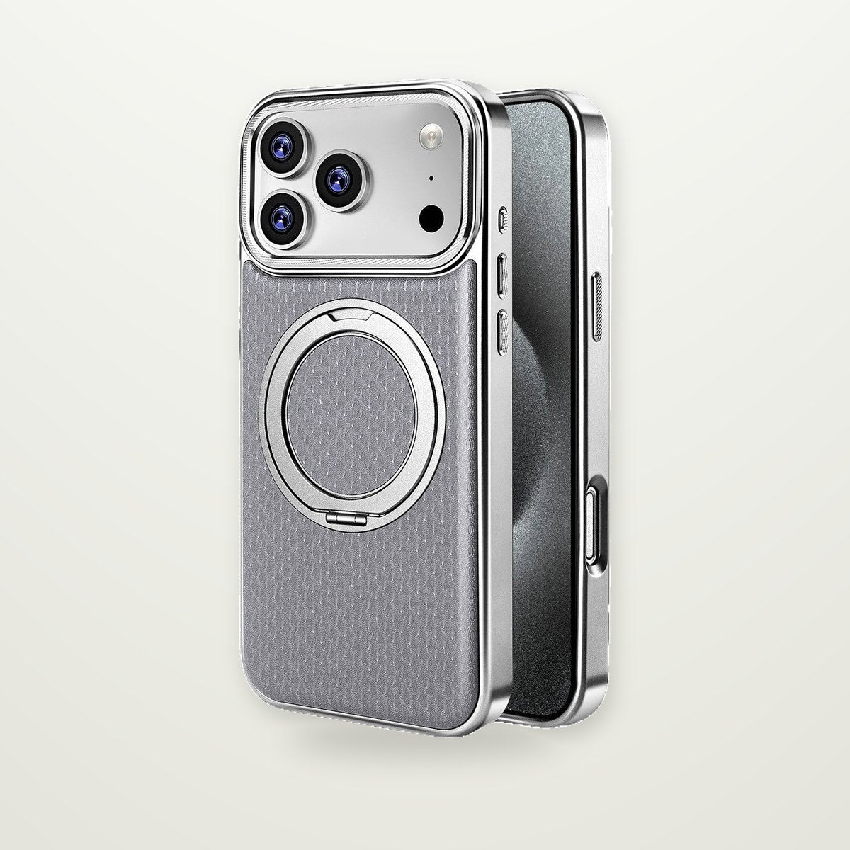 360° Rotating Leather Stand Case for iPhone 13–17 & Air