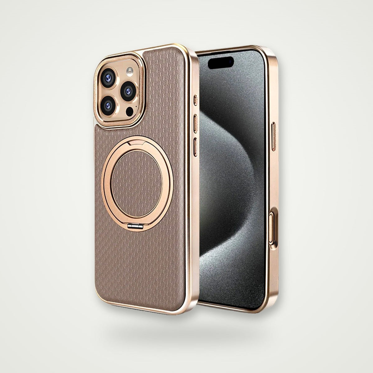 360° Rotating Leather Stand Case for iPhone 13–17 & Air