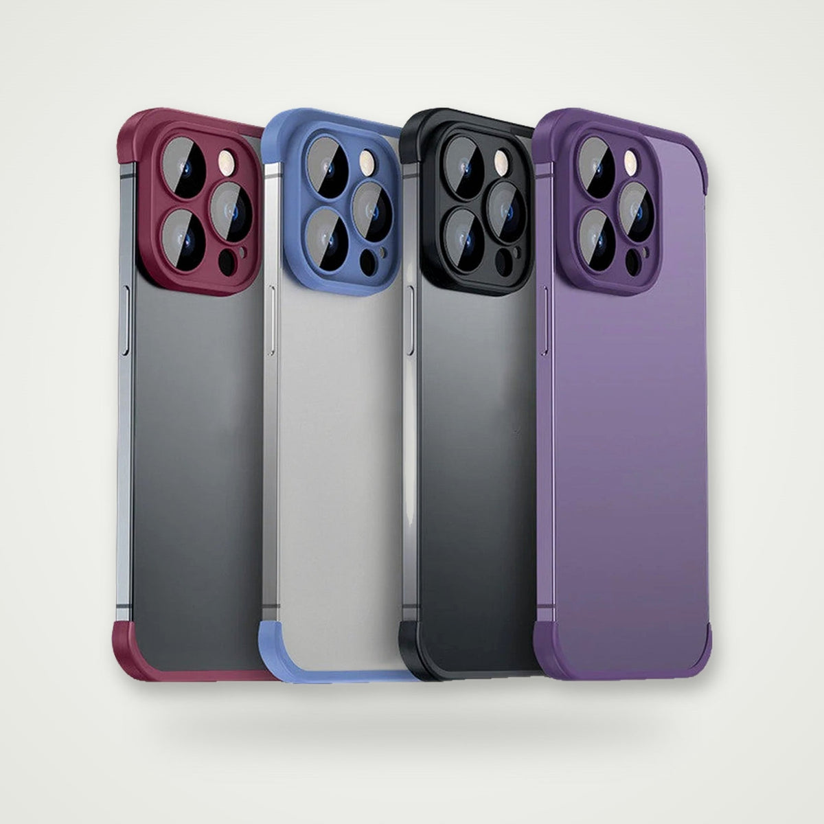 Frameless TPU Case with Lens Film for iPhone 13–15