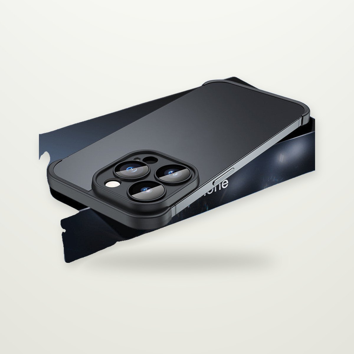 Frameless TPU Case with Lens Film for iPhone 13–15