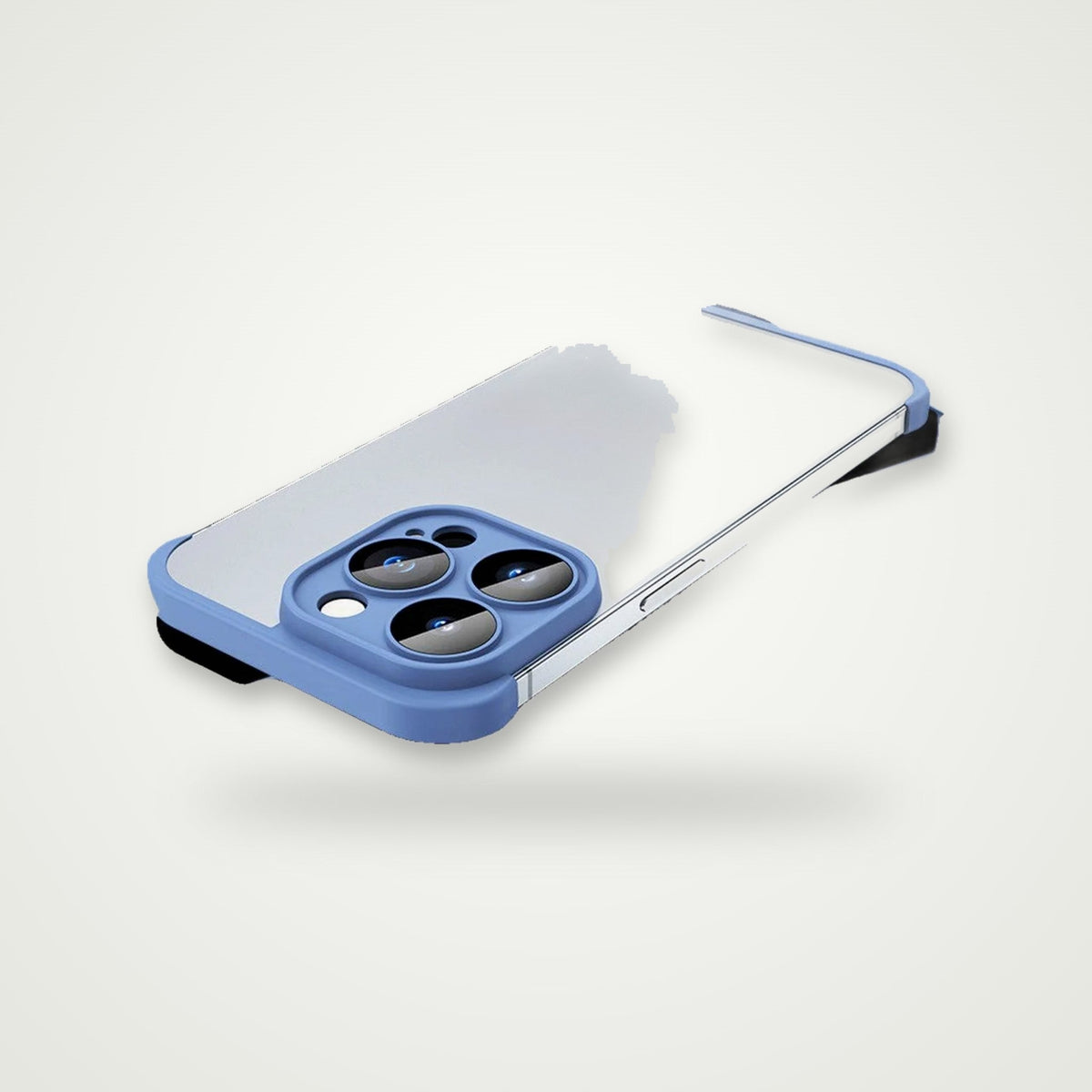 Frameless TPU Case with Lens Film for iPhone 13–15