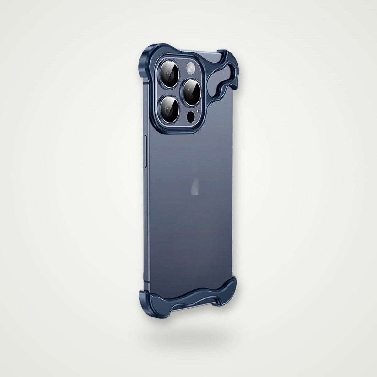Metal Corner Pad Frameless Case for iPhone 13–16