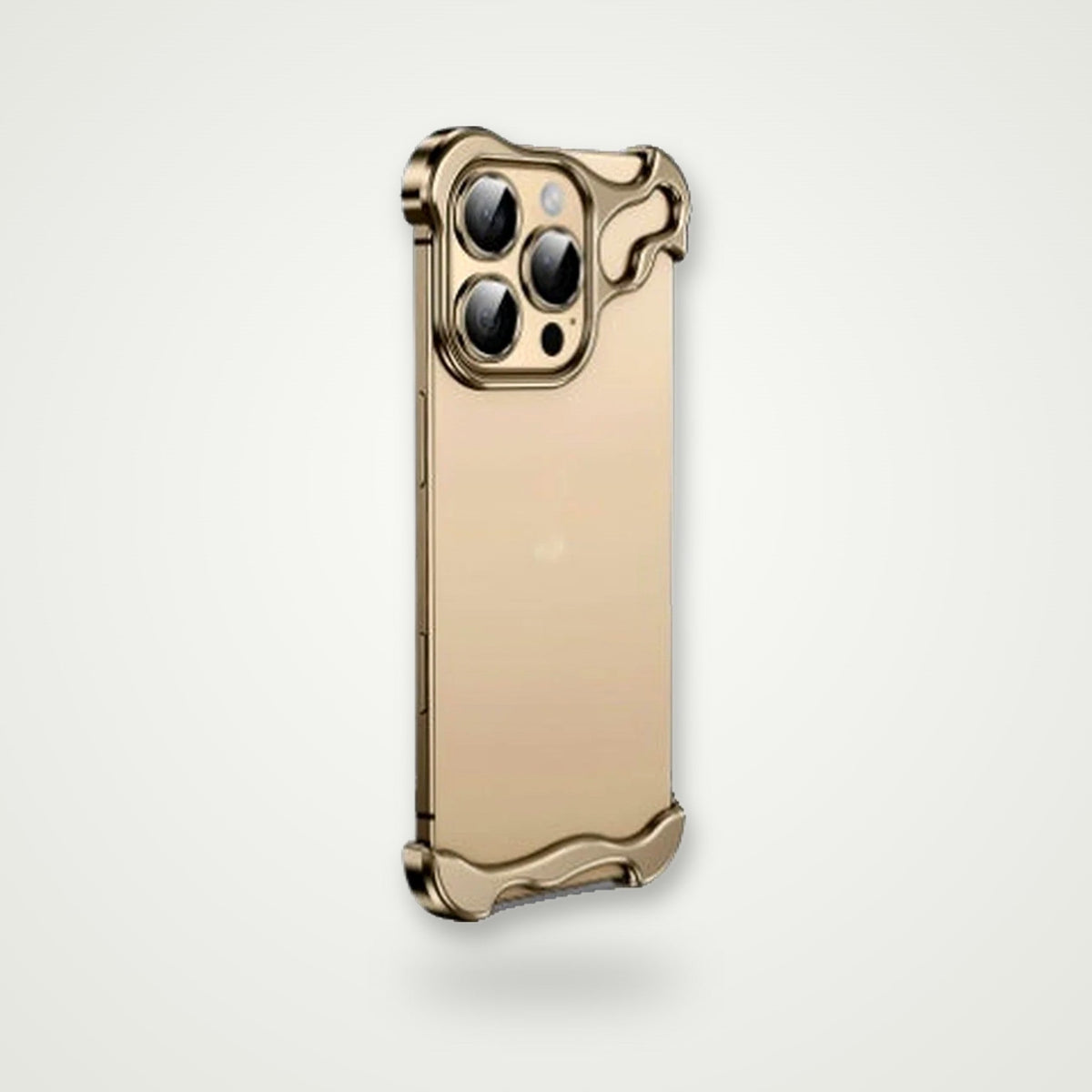 Metal Corner Pad Frameless Case for iPhone 13–16