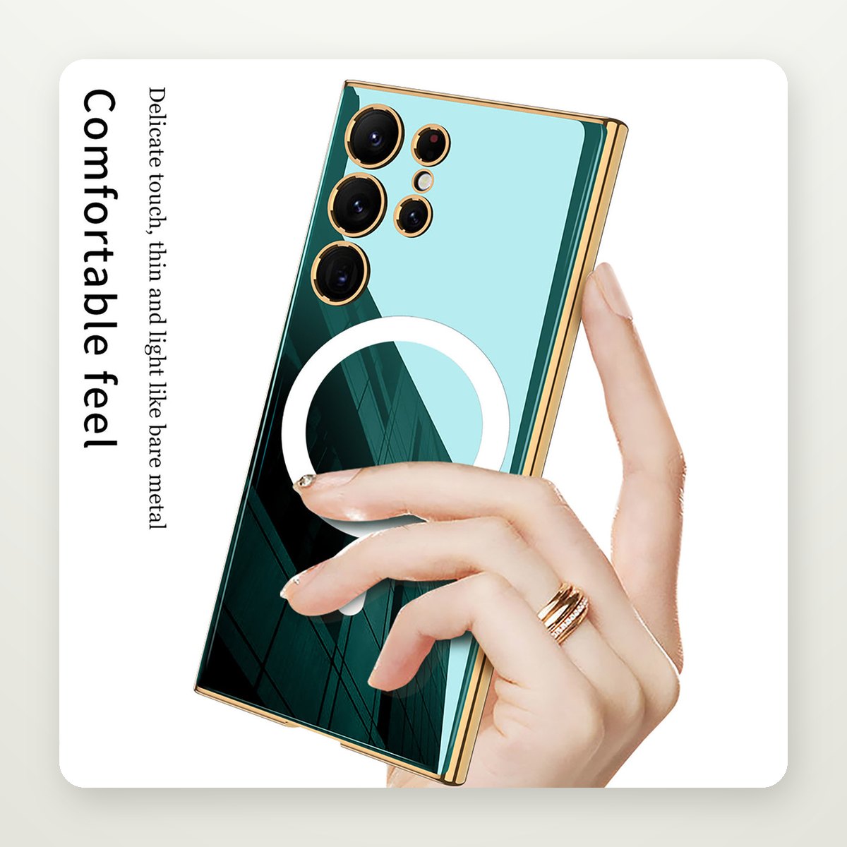 Plated Magnetic Charging Case for Galaxy S24