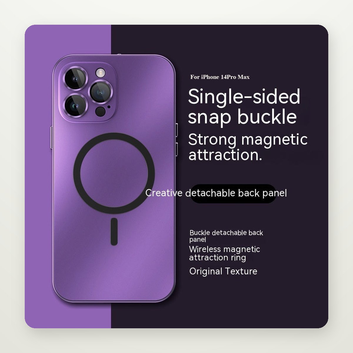 Spring Buckle Magnetic Case for iPhone 13–17