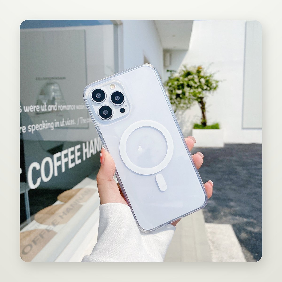 Translucent Frosted Magnetic Case for iPhone 13–16