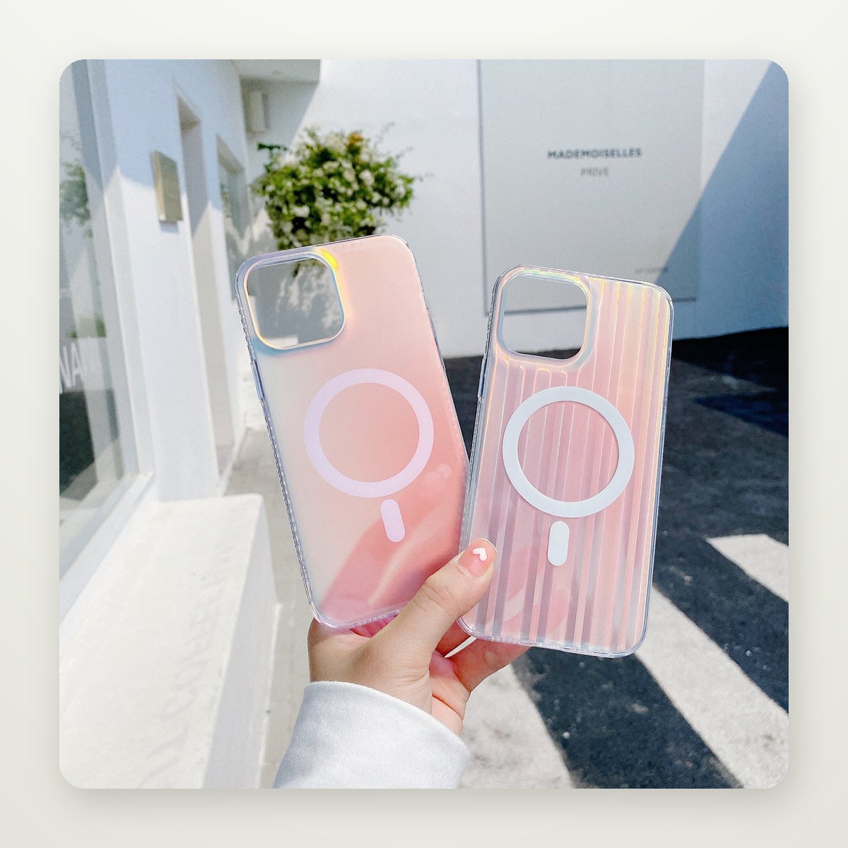 Translucent Frosted Magnetic Case for iPhone 13–16