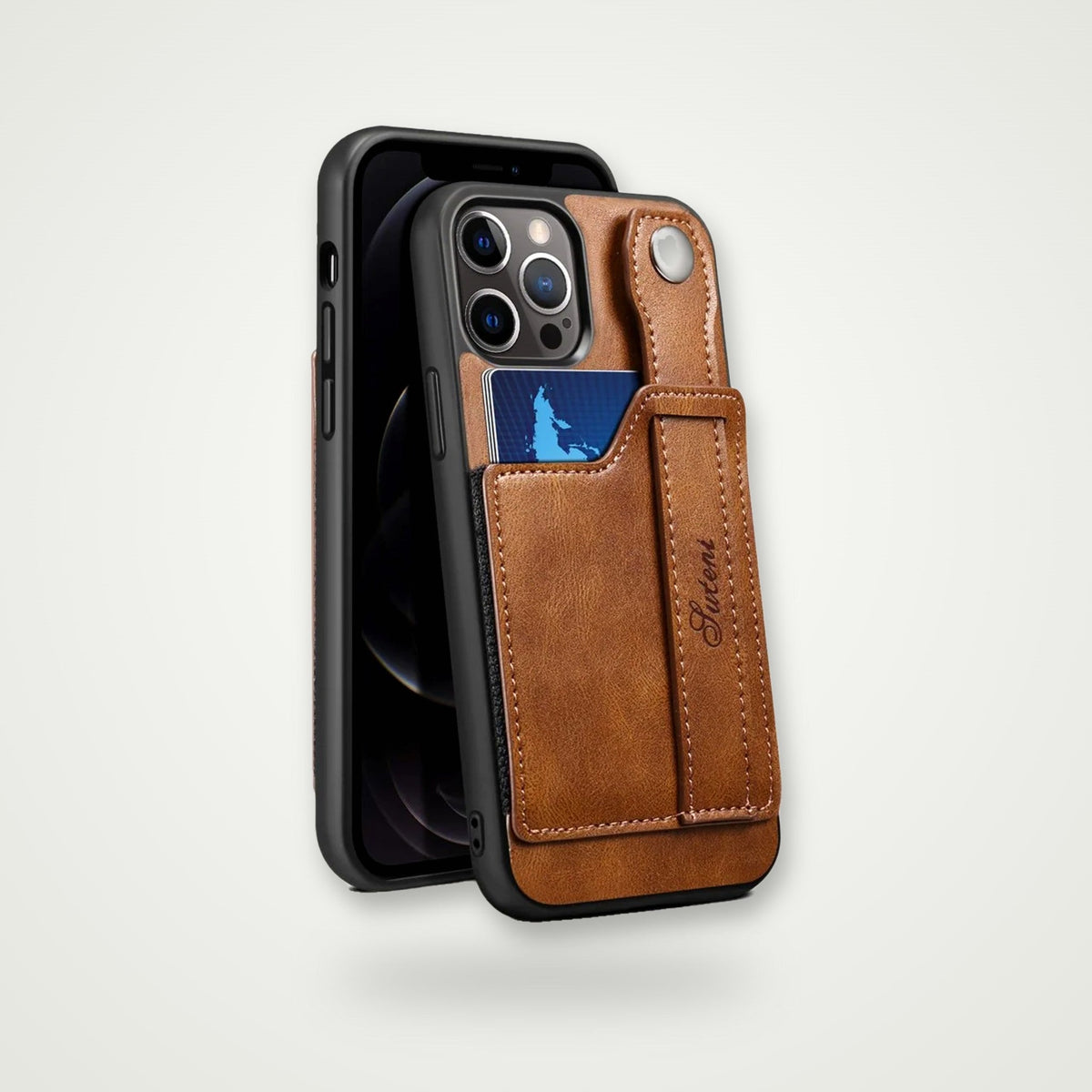 Card & Finger Ring Case for iPhone 13–15