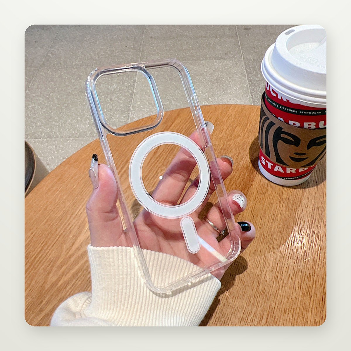 Clear Acrylic MagSafe Case for iPhone 13–16