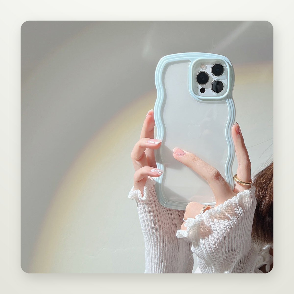 Wave Border Soft Case for iPhone 14–16