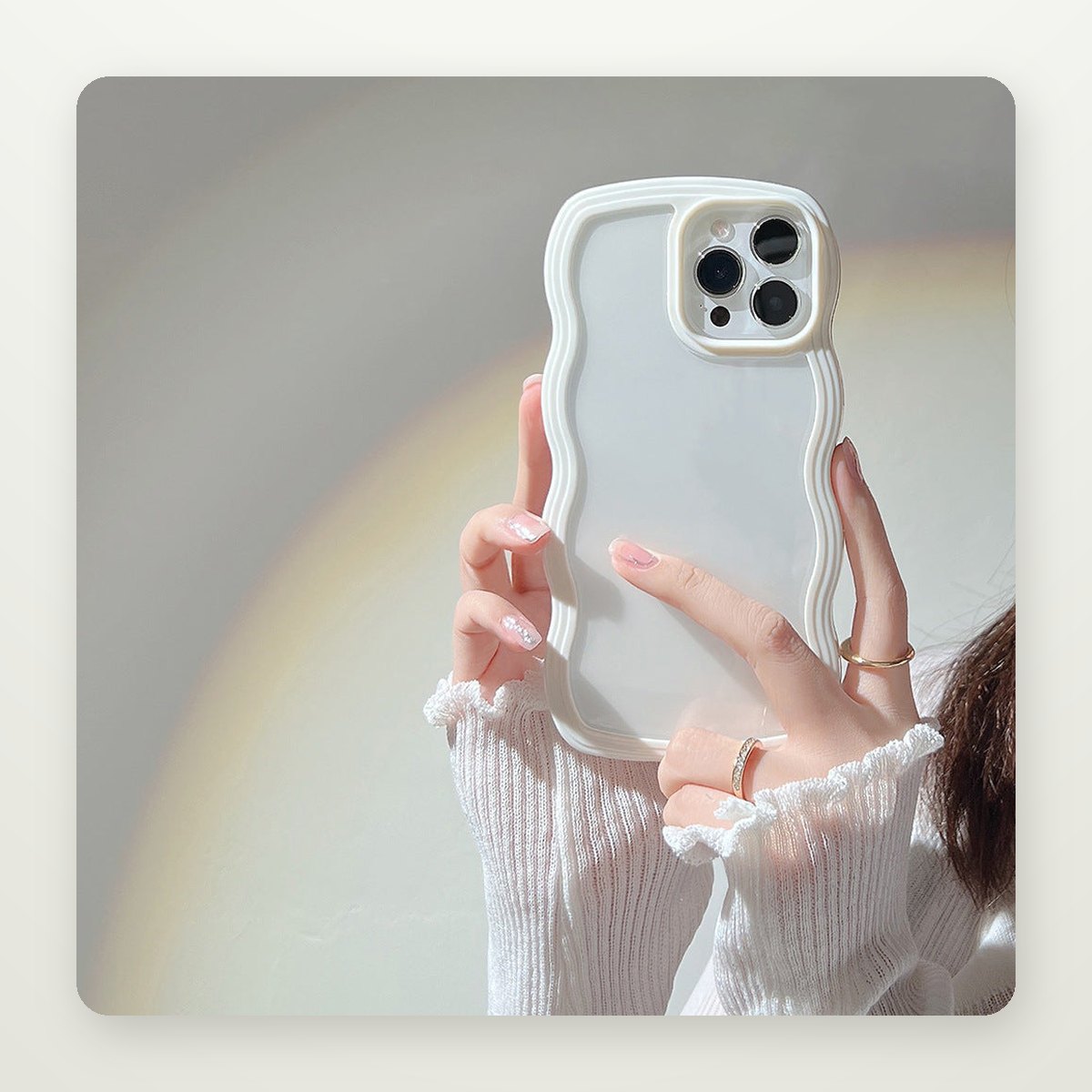 Wave Border Soft Case for iPhone 14–16