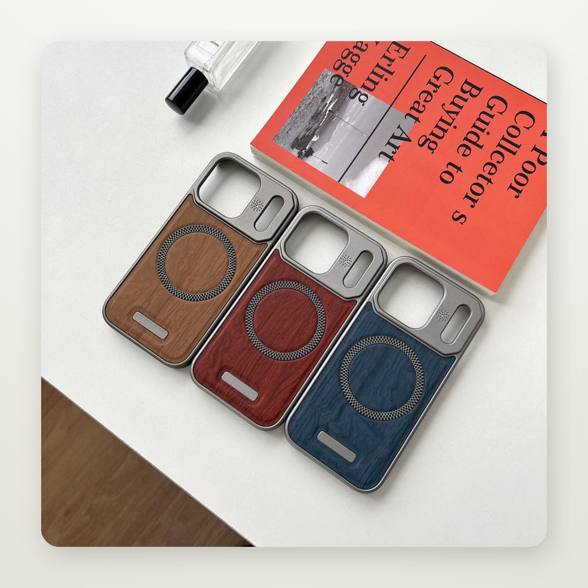 Poplar Wood Frameless Case for iPhone 14–17 & Air
