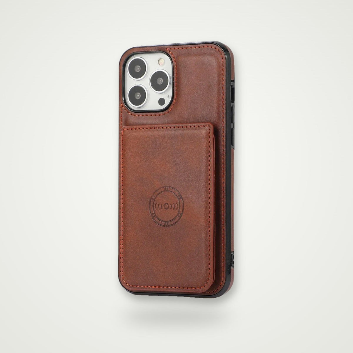 Magnetic Leather Wallet Case for iPhone 13–15