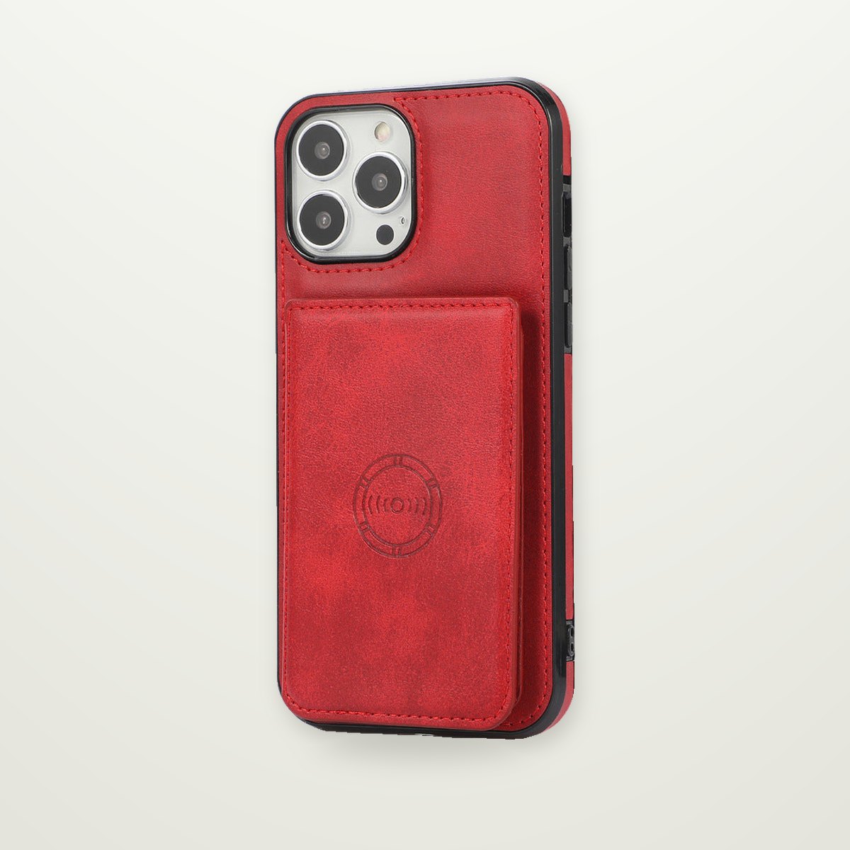 Magnetic Leather Wallet Case for iPhone 13–15