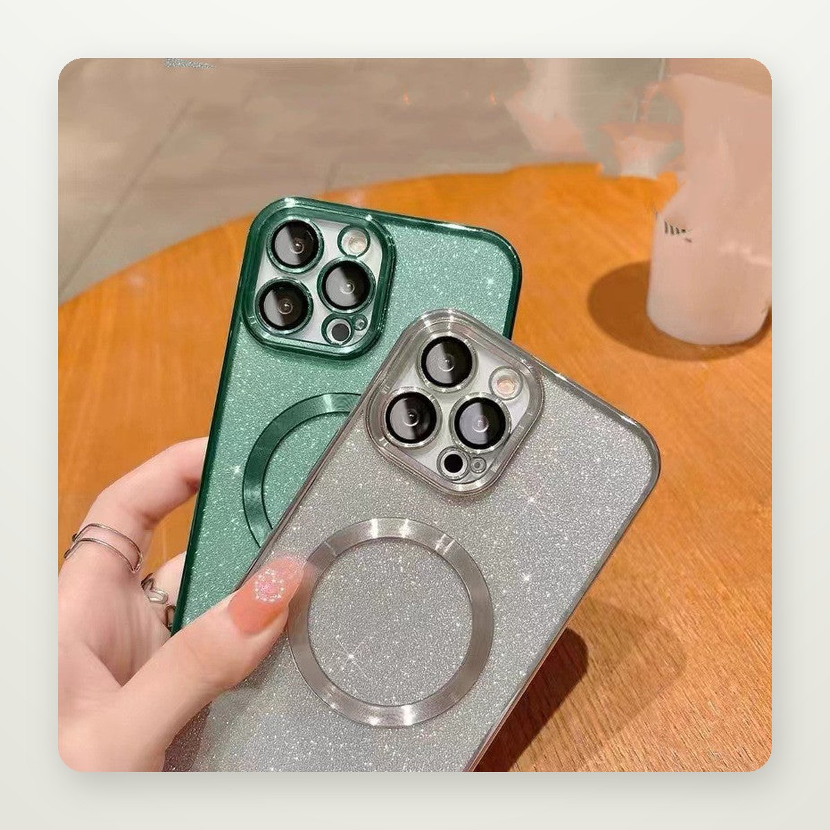 Plated Clear Magnetic Case for iPhone 13–16