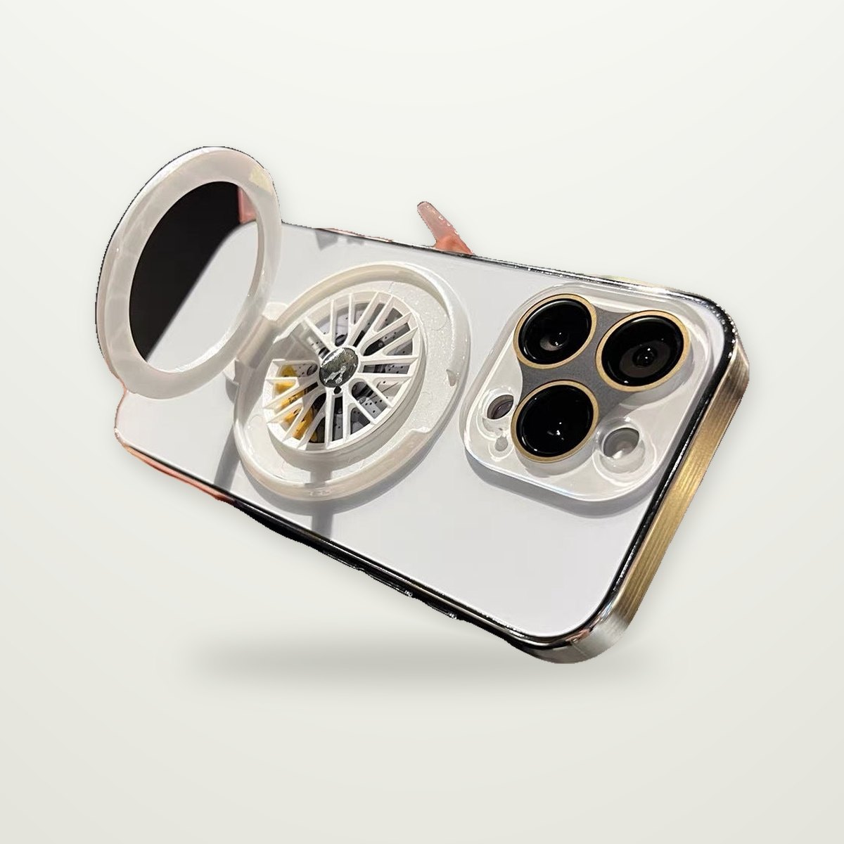 Gyro Ring Stand Frosted Case for iPhone 13–15