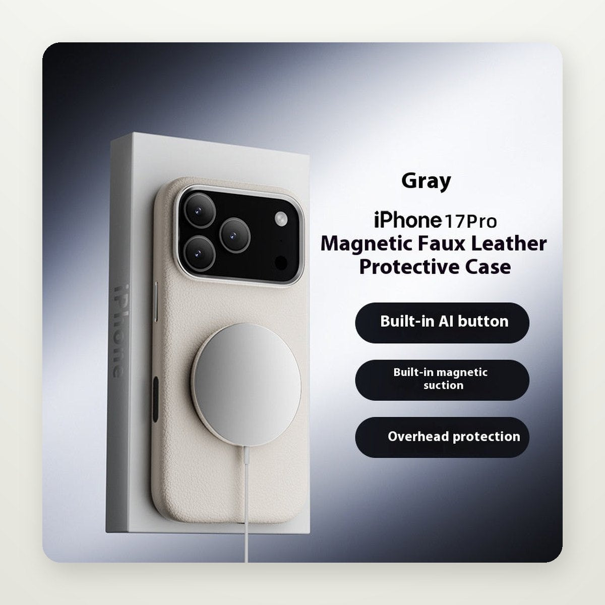 Plain Leather MagSafe Case for iPhone 17 & Air