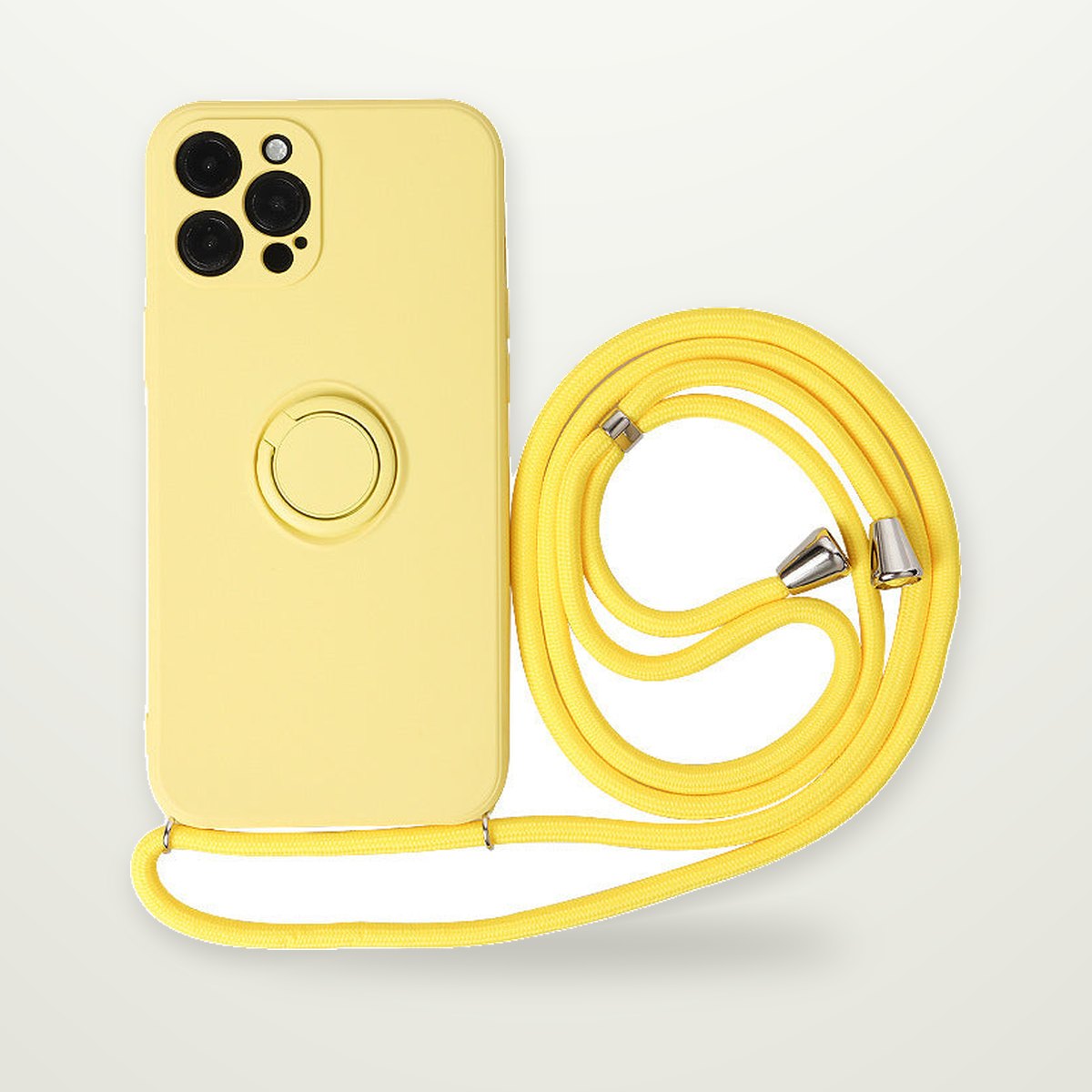 Silicone Ring Stand MagSafe Case for iPhone 15