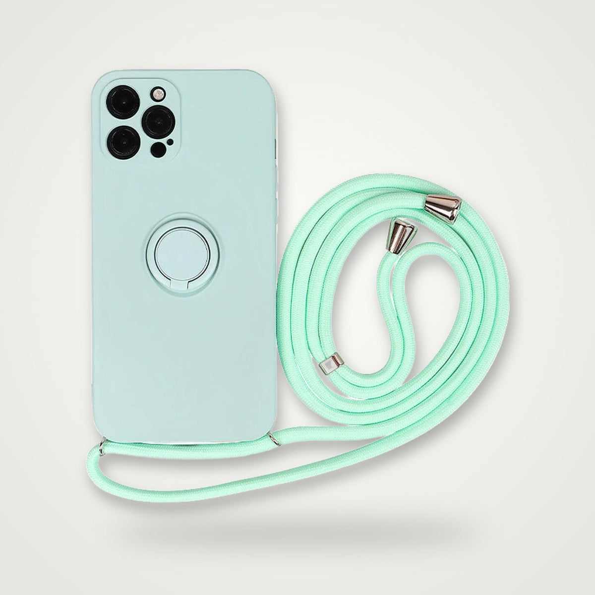 Silicone Ring Stand MagSafe Case for iPhone 15
