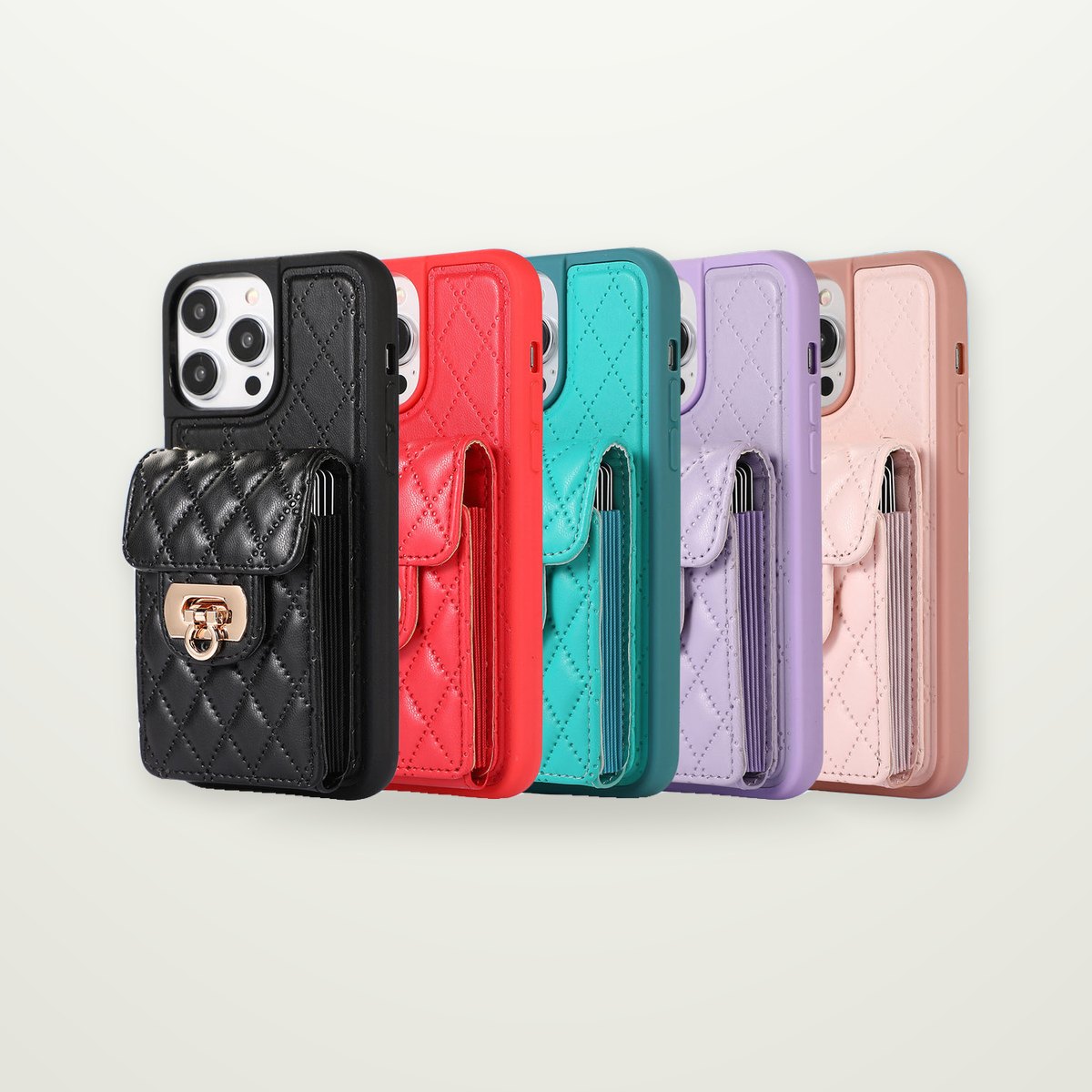 Back Card Holder Case for iPhone 13–15