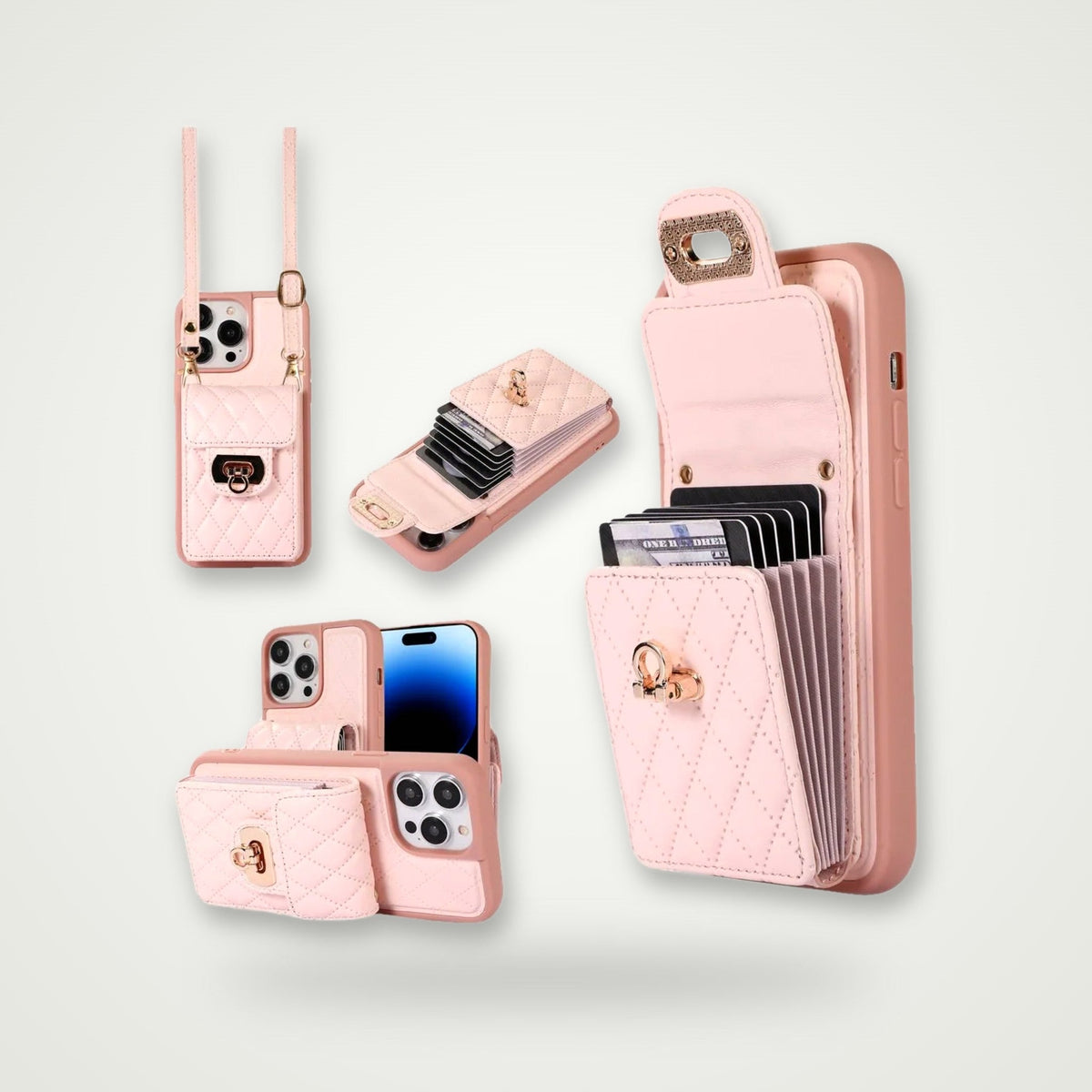 Back Card Holder Case for iPhone 13–15