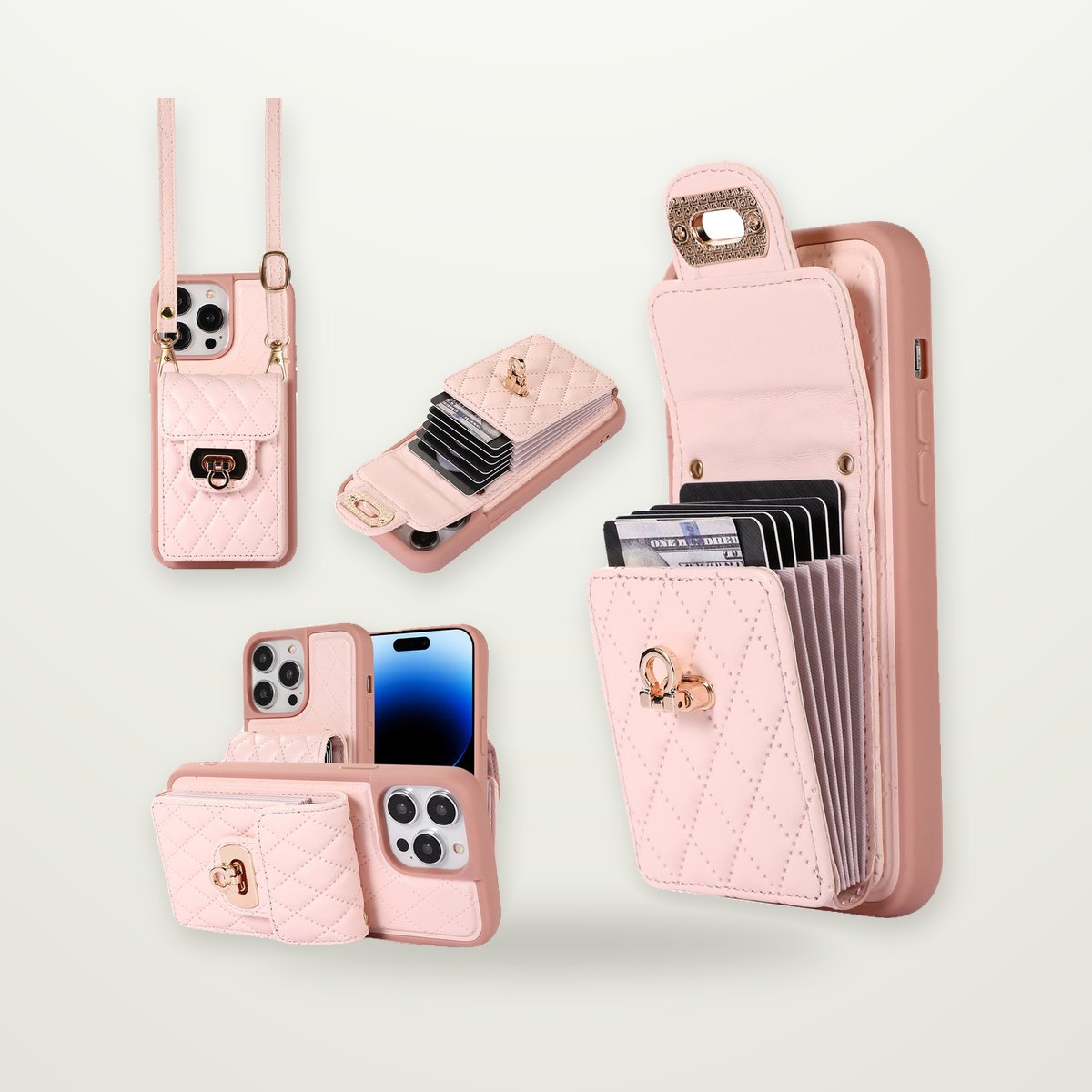 Back Card Holder Case for iPhone 13–15