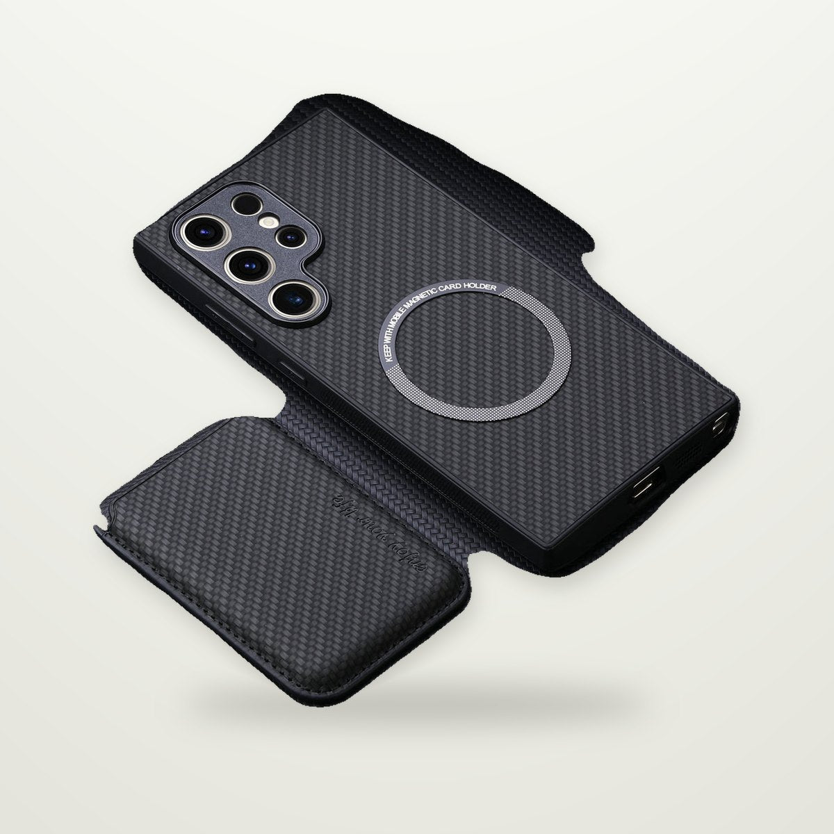 Leather Card Holder Magnetic Case for Galaxy S25–S26