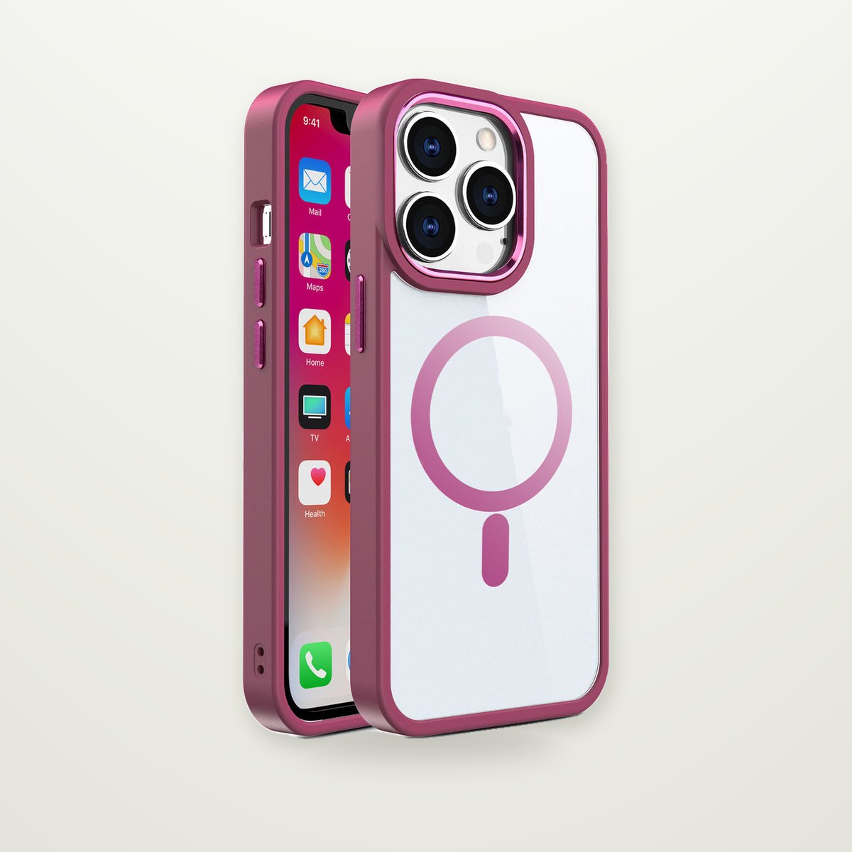Clear Magnetic Case for iPhone 15