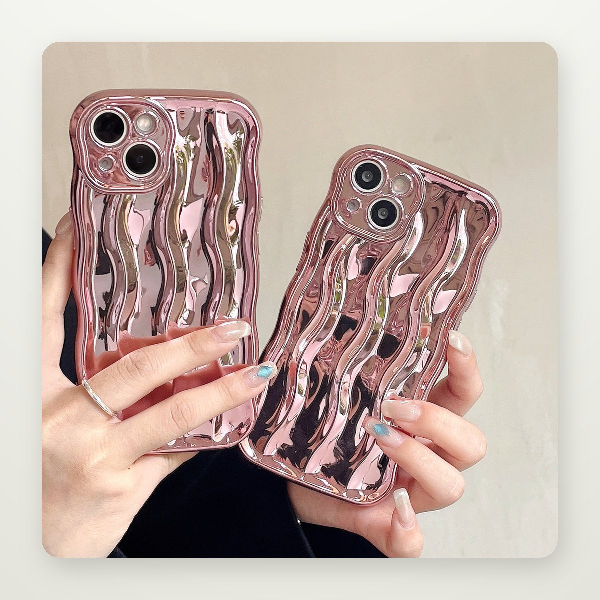 Plated Water Ripple Case for iPhone 13–16