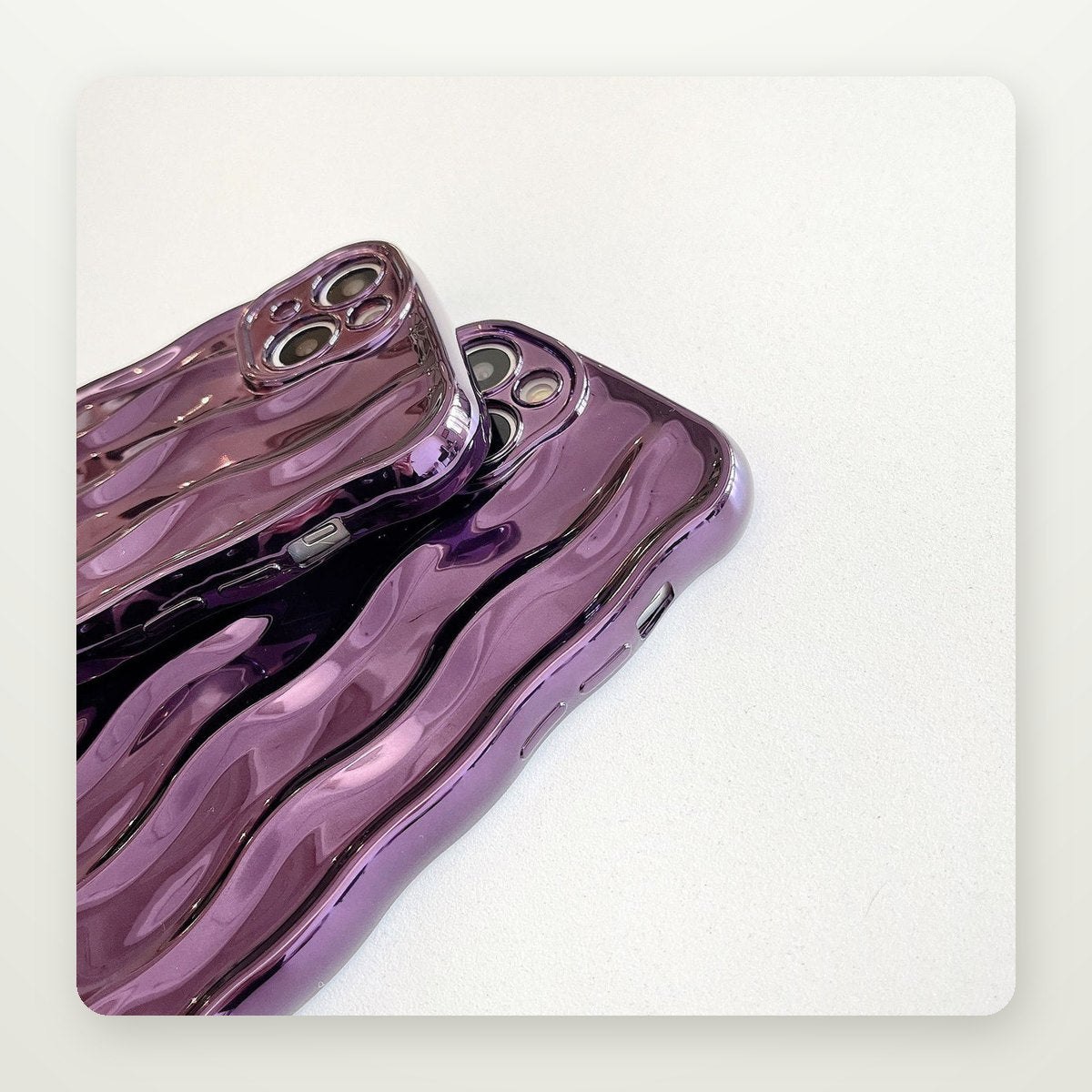 Plated Water Ripple Case for iPhone 13–16