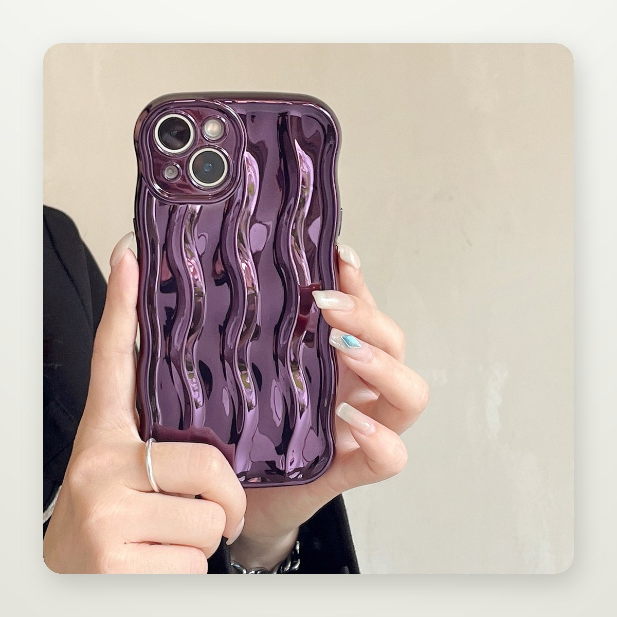 Plated Water Ripple Case for iPhone 13–16