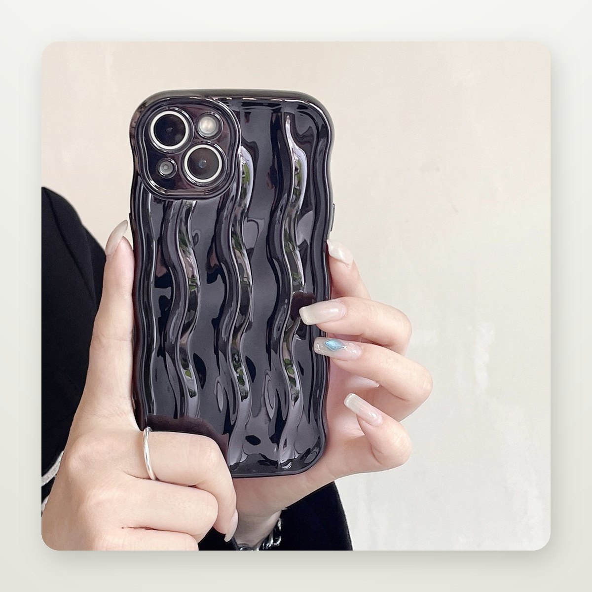 Plated Water Ripple Case for iPhone 13–16