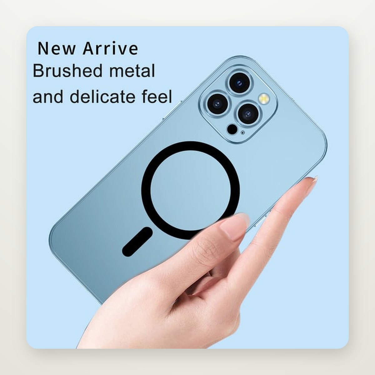 Aluminum Frame Glass Lens Case for iPhone 13–15