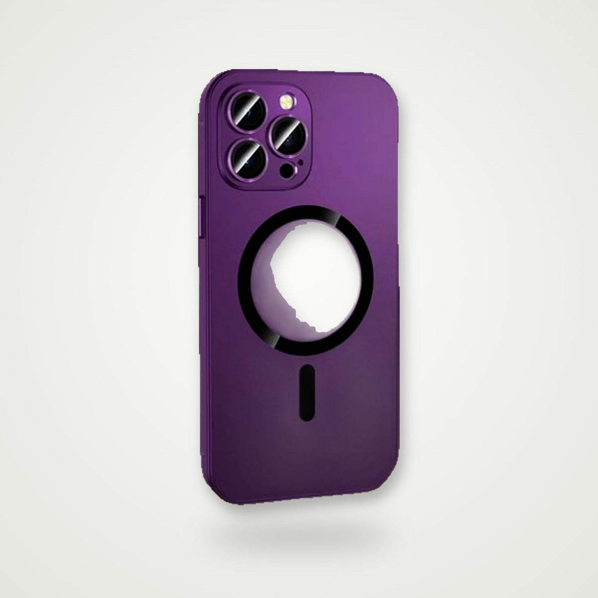 Aluminum Frame Glass Lens Case for iPhone 13–15