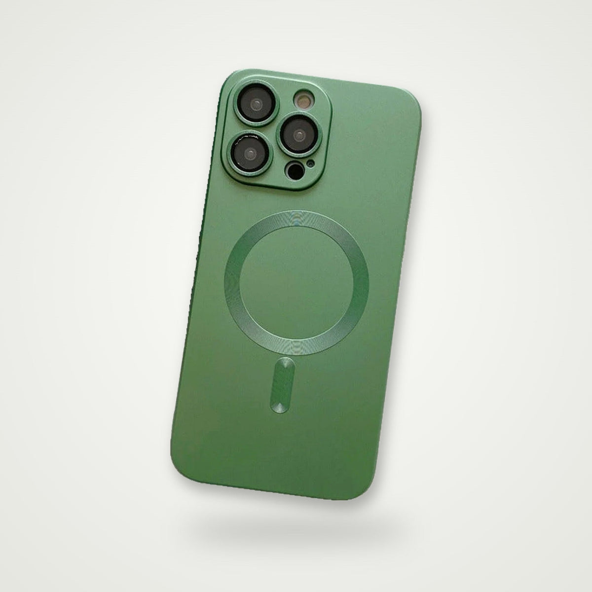 Aluminum Frame Glass Lens Case for iPhone 13–15