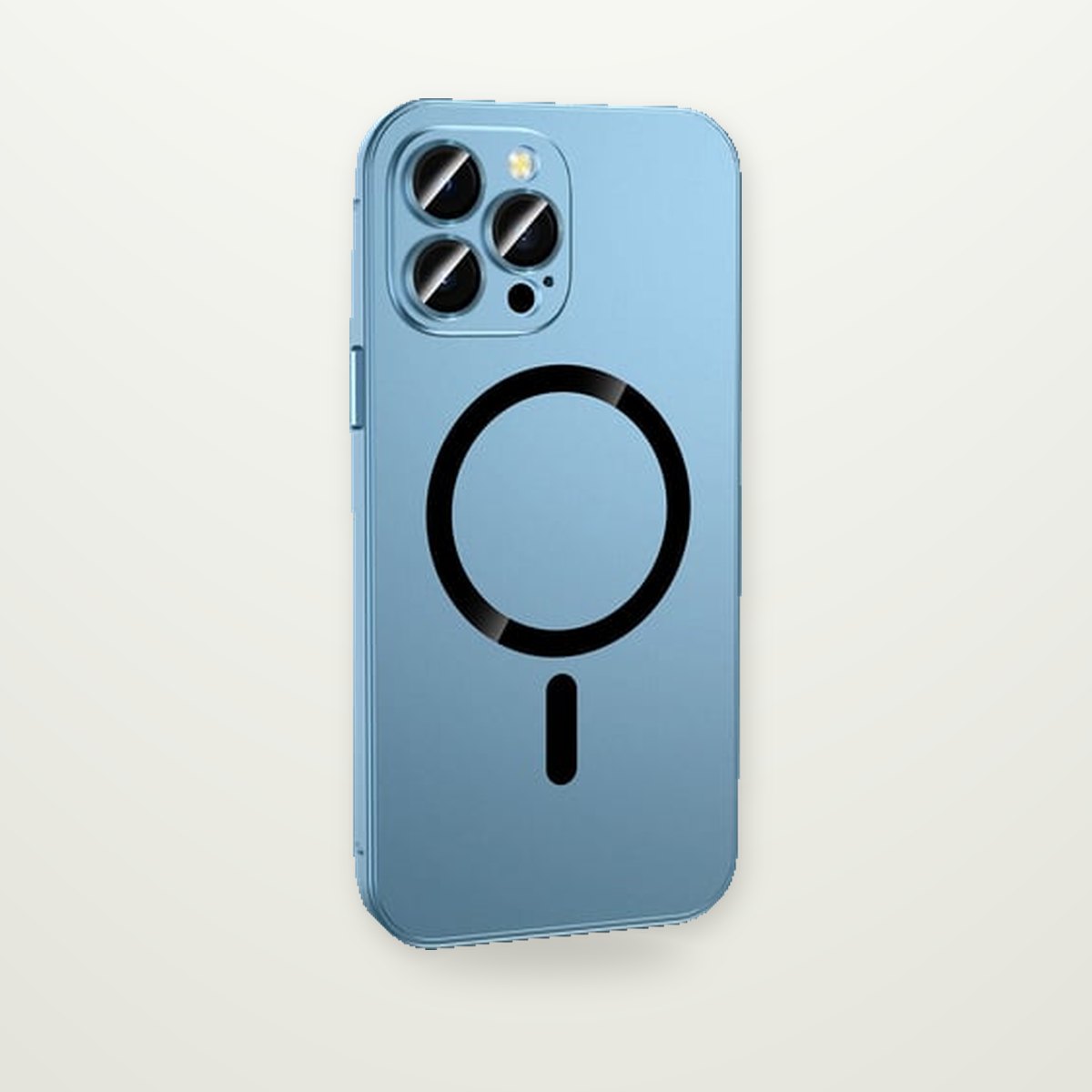Aluminum Frame Glass Lens Case for iPhone 13–15
