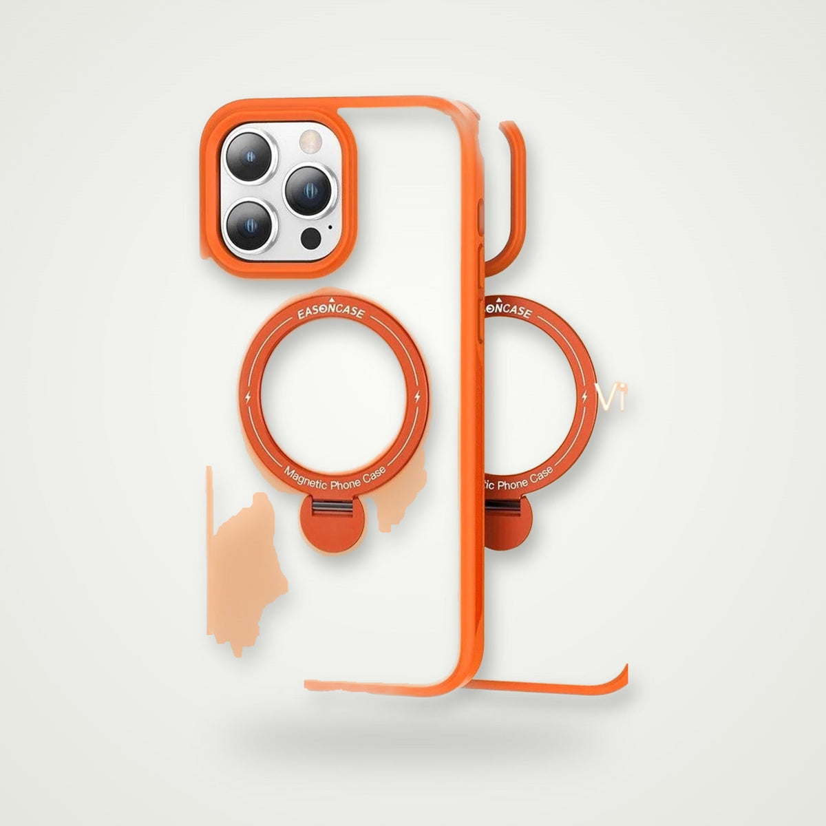 360° Rotary Stand Matte Case for iPhone 13–15