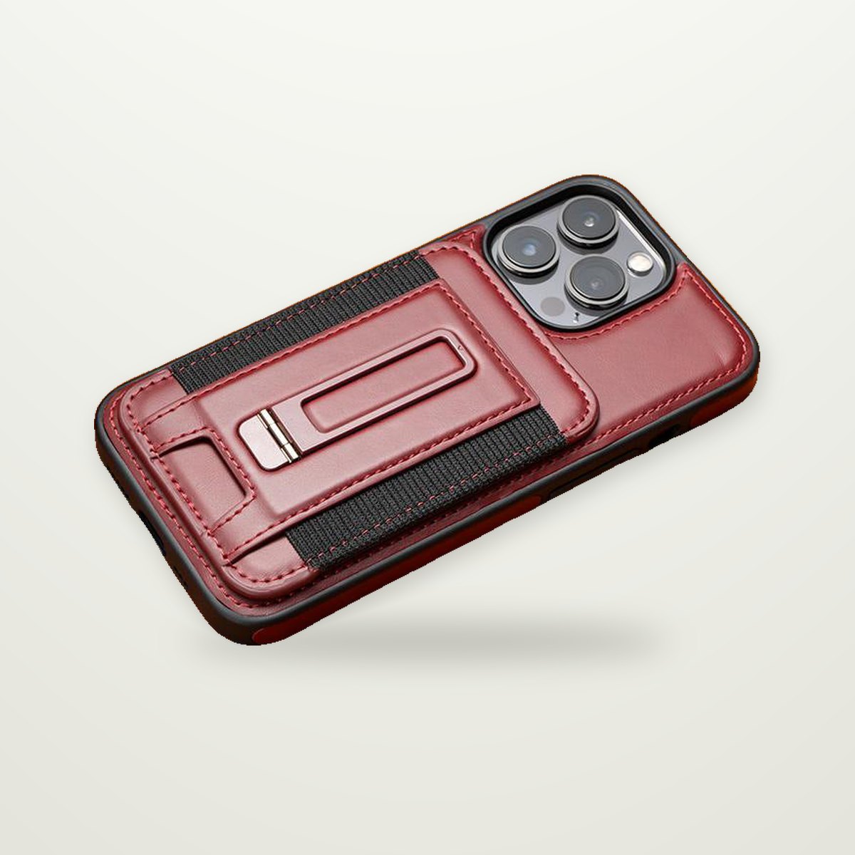 Full-Wrap Leather Card Case for iPhone 13–16