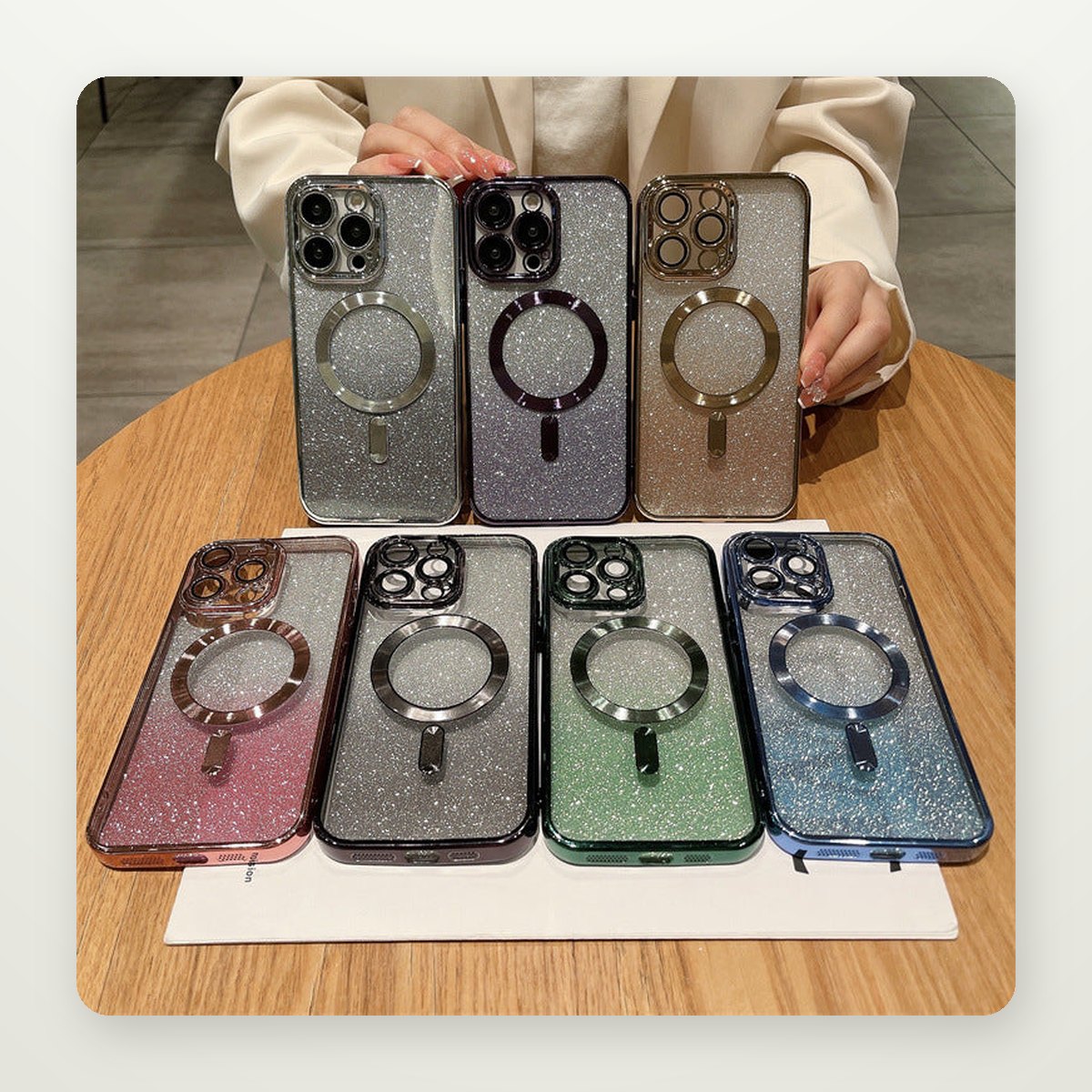 Plated Soft Magnetic Case for iPhone 13–16