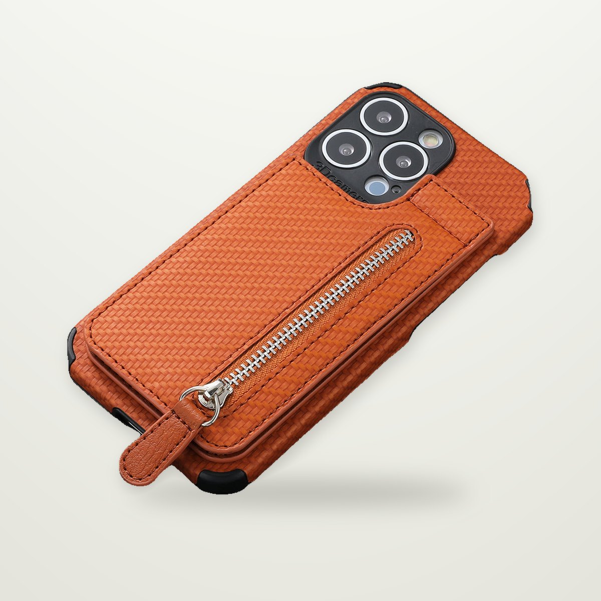 Zipper Wallet Stand Case for iPhone 13–15