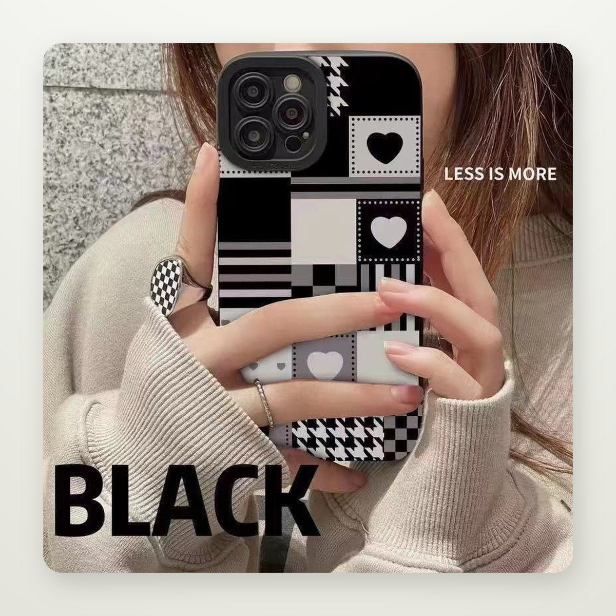 Grid Soft Silicone Case for iPhone 13–16