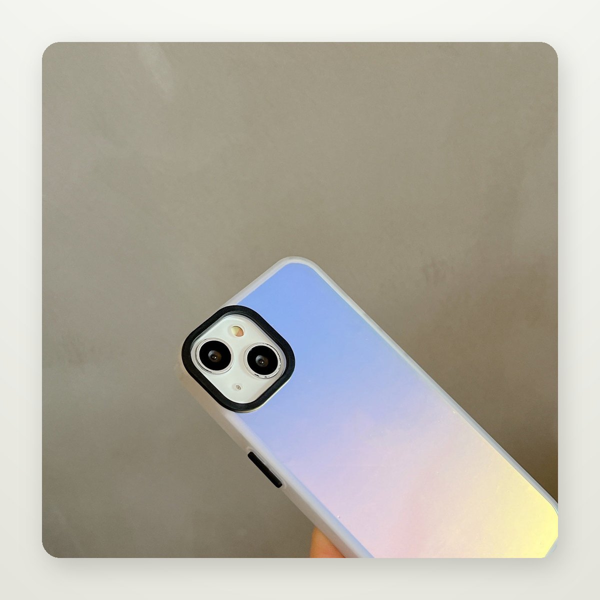 Iridescent Frosted Case for iPhone 13–15