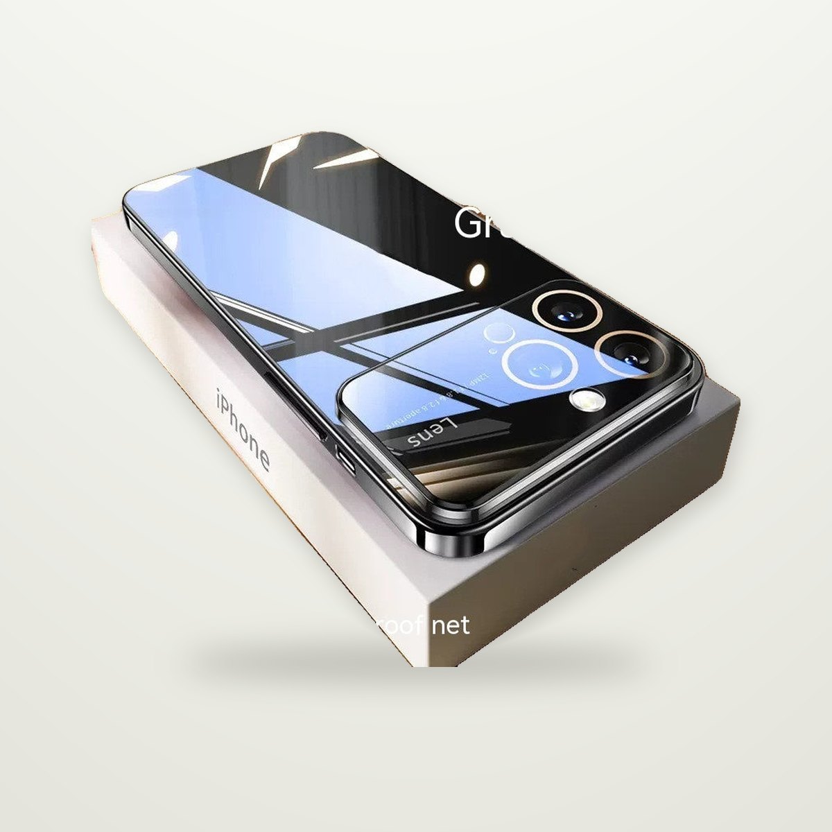 Large-Window Plated TPU Case for iPhone 13–15