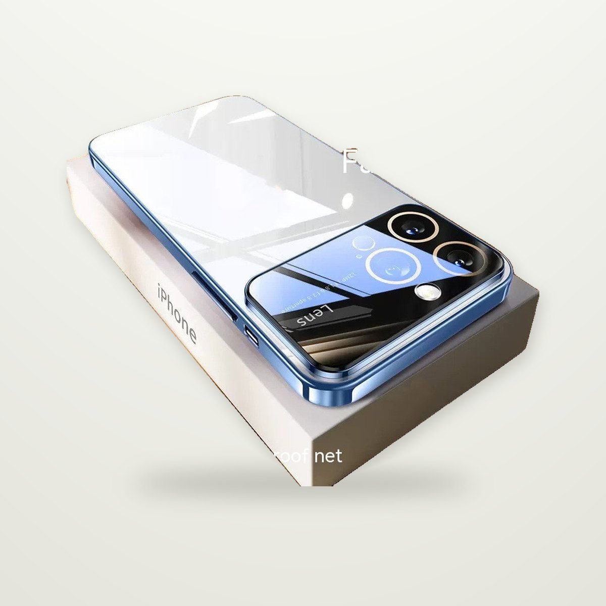 Large-Window Plated TPU Case for iPhone 13–15