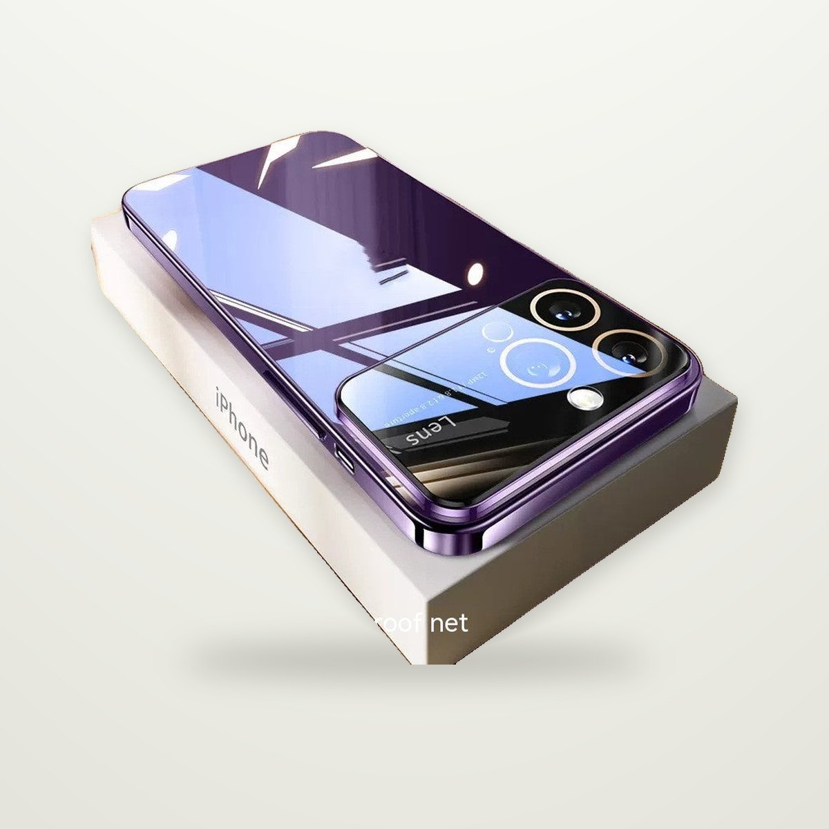Large-Window Plated TPU Case for iPhone 13–15