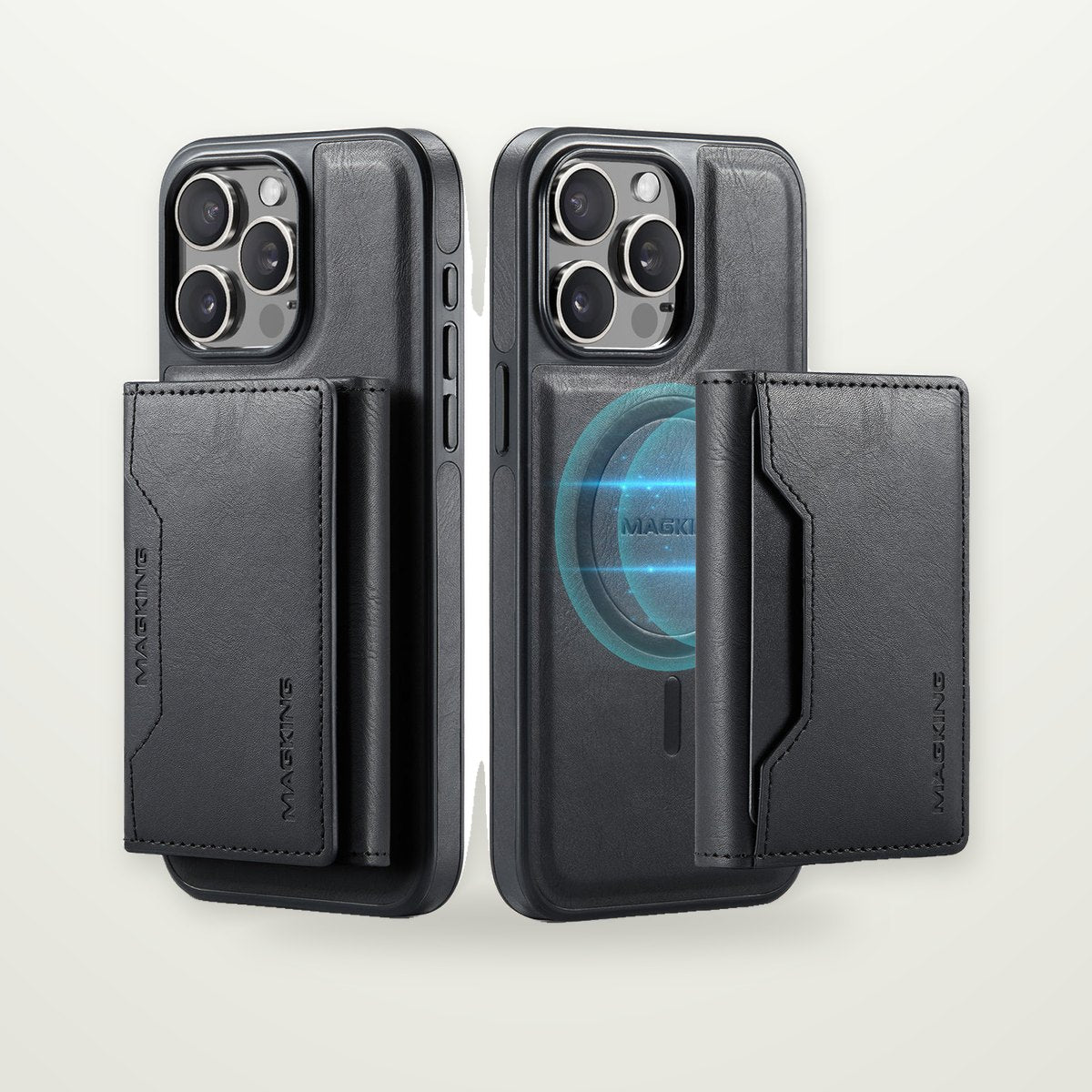 Leather Card Pocket Case for iPhone 13–16
